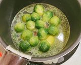 芽キャベツのバターガーリック煮作り方1写真