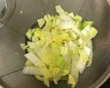 白菜と卵炒め、肉焼いたフライパンお掃除作り方3写真