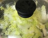 白菜と卵炒め、肉焼いたフライパンお掃除作り方5写真