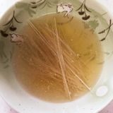レンジで4分♡春雨とかき卵のスープ作り方1写真
