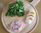 かぶの葉とベーコンのたまごグラタン作り方1写真