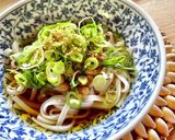 お酒のシメの納豆ぶっかけうどん　鬼ネギ♪作り方1写真