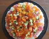 お節句にお寿司のケーキ作り方6写真