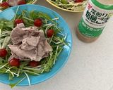 豚肉と水菜とミニトマトのおかずサラダ。作り方10写真