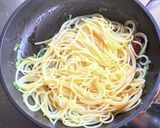 生ハムとルッコラのオイルパスタ作り方6写真