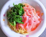 生ハムとルッコラのオイルパスタ作り方9写真