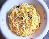 生ハムとルッコラのオイルパスタ作り方8写真