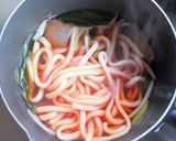 おでんアレンジ✿餅巾着の力うどん作り方8写真