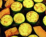 カボチャとズッキーニのオリーブ焼き作り方4写真