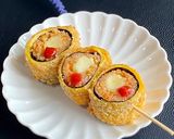 チーズとチキンライスの巻き揚げ作り方13写真