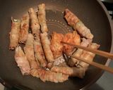 豚バラ肉の味噌シソ巻き作り方4写真