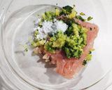 離乳食に鶏肉とブロッコリーの磯部焼き♪作り方1写真