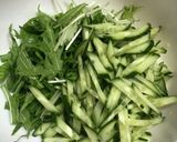 水菜の塩昆布サラダ作り方1写真