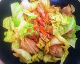 鶏と新キャベツの甘辛ニンニク醤油炒め作り方10写真