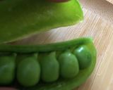 スナップエンドウ豆の片側並び飾り作り方5写真
