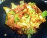 鶏と新キャベツの甘辛ニンニク醤油炒め作り方12写真