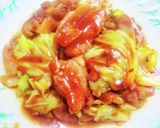 鶏と新キャベツの甘辛ニンニク醤油炒め作り方15写真