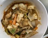 肉無豆腐さっぱり梅味噌レモン味野菜炒め作り方17写真