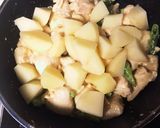 鶏胸肉じゃがいもガーリック醤油炒め作り方5写真