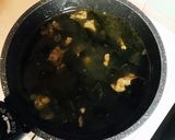誕生日に食べるご馳走わかめスープ☆作り方3写真