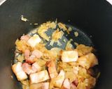 ベーコンと玉ねぎのコンソメスープパスタ作り方6写真