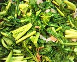 かき菜のベーコン炒め作り方5写真