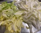 白菜とベーコンのスープ作り方1写真