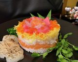 おひな祭りは 寿司ケーキ作り方1写真