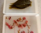 ピンクの道明寺で桜餅作り方4写真