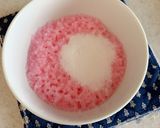 ピンクの道明寺で桜餅作り方8写真