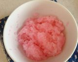 ピンクの道明寺で桜餅作り方9写真