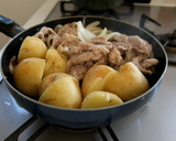 簡単♪新じゃがと豚肉の青のりバター炒め作り方4写真
