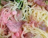 リカちゃん♡生ハム三つ葉白だし焼きそば作り方14写真