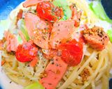 春キャベツと焼鮭の豆乳クリームパスタ♡作り方7写真