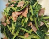 【リメイク】かき菜とベーコンの卵炒め作り方1写真