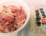 鶏とごぼうのおかか甘辛炒め(*^^*)作り方1写真