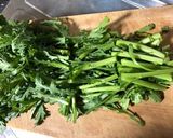 フライパンで春菊の和物作り方1写真