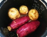 77炊飯器で焼き芋、じゃが芋　おいしいね作り方1写真