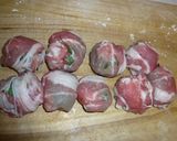 里芋の豚肉巻き焼き甘辛だれ作り方3写真