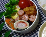 お弁当に✿かにかまとハムののり巻き作り方5写真