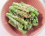 春菊の茎・ワサビマヨネーズめんつゆ和え作り方4写真