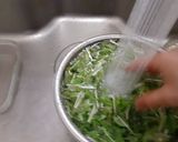 水菜溢れる梅とワカメのパスタ作り方5写真