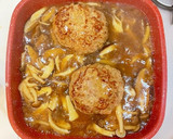 ❀和風キノコ餡かけ☆煮込みハンバーグ❀作り方6写真