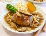 ❀和風キノコ餡かけ☆煮込みハンバーグ❀作り方7写真