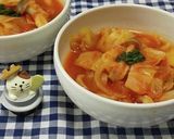トマト缶とキャベツとしめじのスープ作り方9写真
