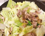 ポン酢が決めて！白菜と豚肉のバター炒め作り方5写真