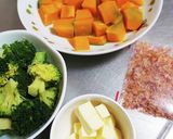 ブロッコリーとかぼちゃのマヨサラダ作り方1写真