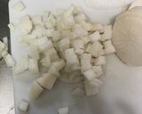 市販のルーで　大根とひき肉のグラタン作り方1写真