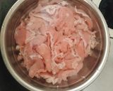 舞茸豚肉のファイトジュース煮込み作り方1写真