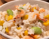桜エビと枝豆とコーンの炊き込みごはん作り方9写真